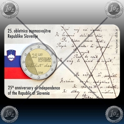 2 EVRO SLOVENIJA 2016 "25. obletnica osamosvojitve Republike Slovenije" KARTICA